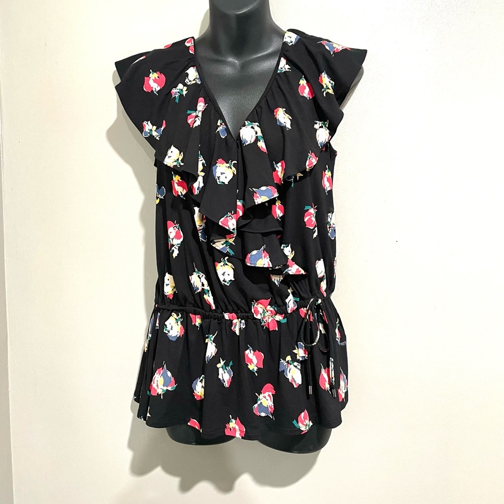 Ralph Lauren Black Ruffle Shirt